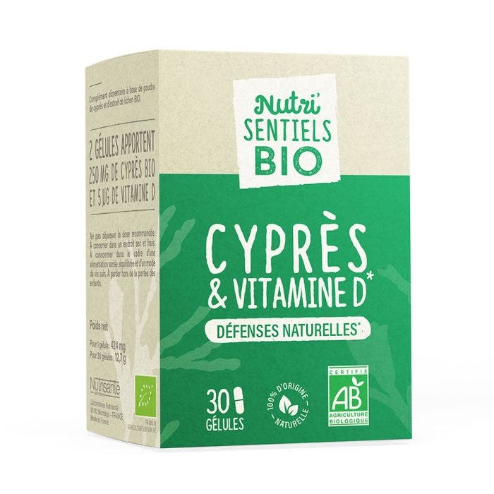 Cypres Vitamine D Bio 30 gélules Défenses naturelles Nutrisante
