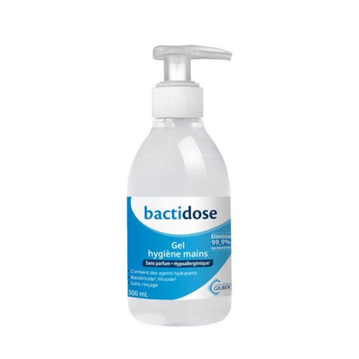 Gel Hydroalcoolique sans rinçage 300ml Bactidose