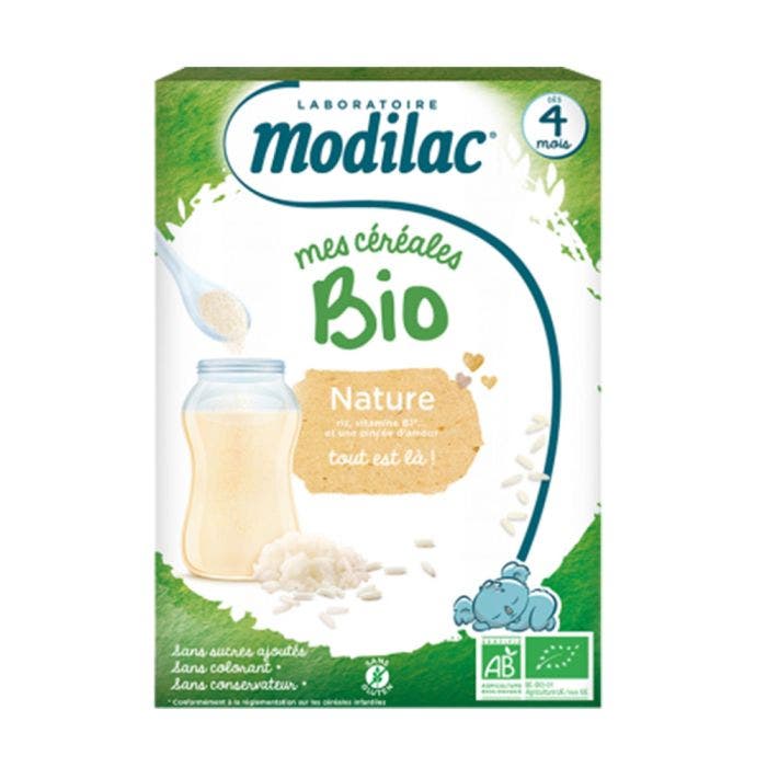 Mes Cereales Bio Cereales Nature Bio 250g Des 4 mois Modilac