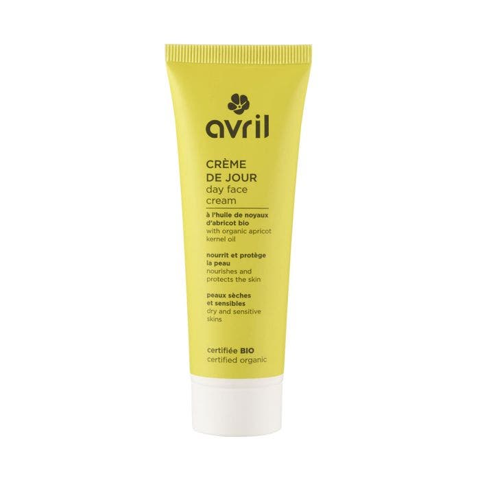 Creme de jour a l'huile de noyaux d'abricot bio 50ml Peaux seches et sensibles Avril