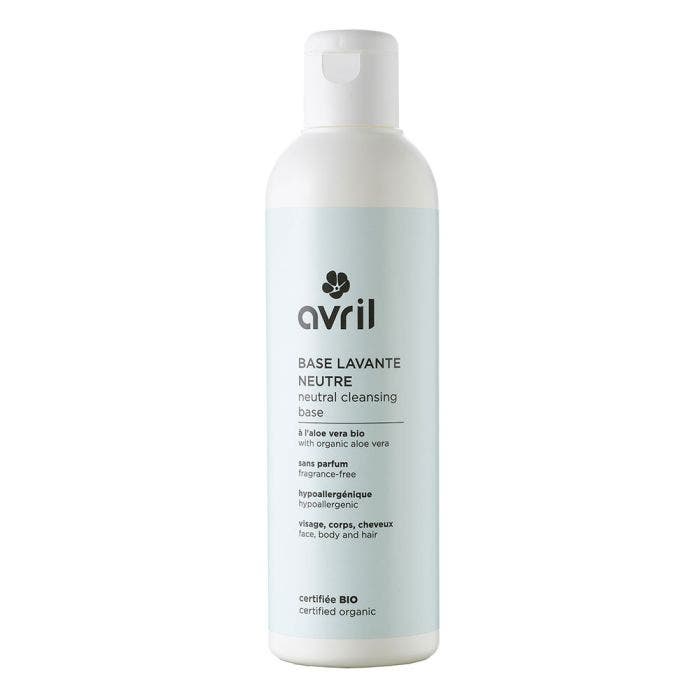 Base lavante neutre a l'aloe vera bio 240ml Visage corps cheveux Avril
