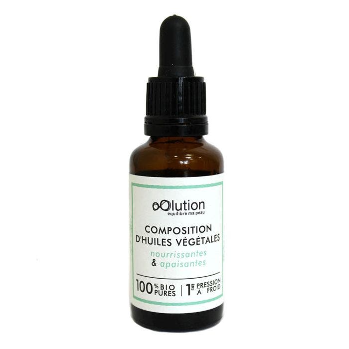 Composition d'huiles nourissantes et apaisantes Bio 30ml Tous types de peaux oOlution