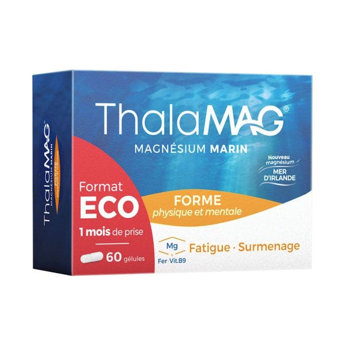 Forme Physique Et Mentale Magnesium Marin 60 Gelules Thalamag