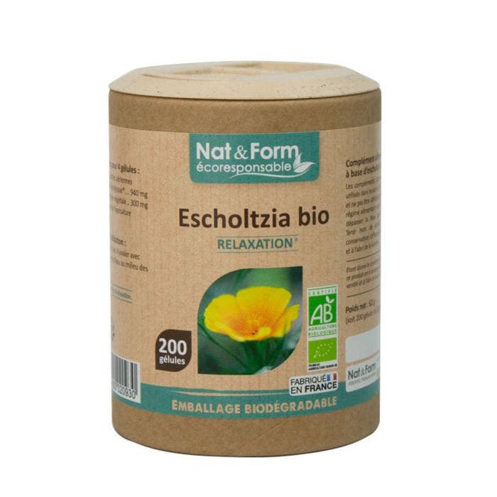 ESCHOLTZIA BIO 200 Gélules Relaxation Nat&Form