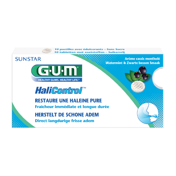 Pastilles Pour L'haleine Sans sucre x10 Halicontrol Gum