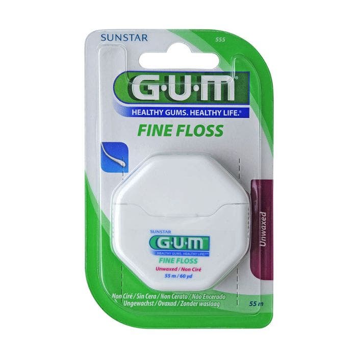 Fine Floss Fil Dentaire Non Cire 54.8m Gum