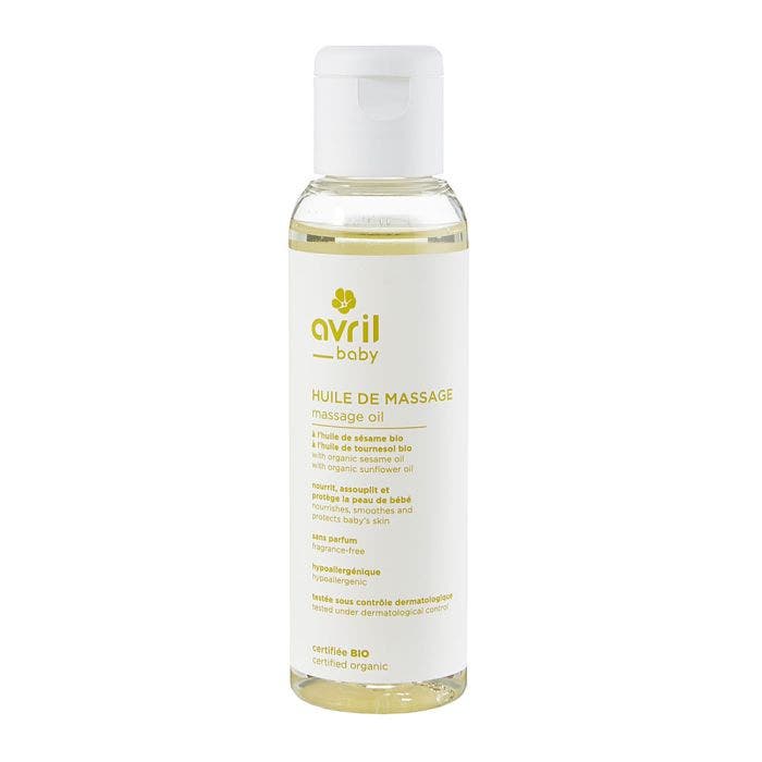 Huile de massage a l'huile de sesame et huile de tournesol bio 100ml Bebe Avril