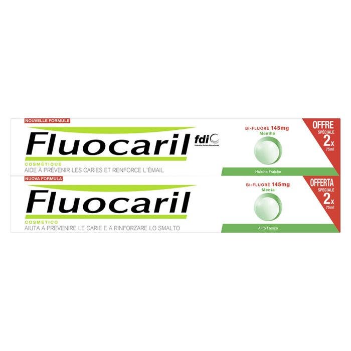 Dentifrice Bi-fluore Menthe 2x75ml Fluocaril