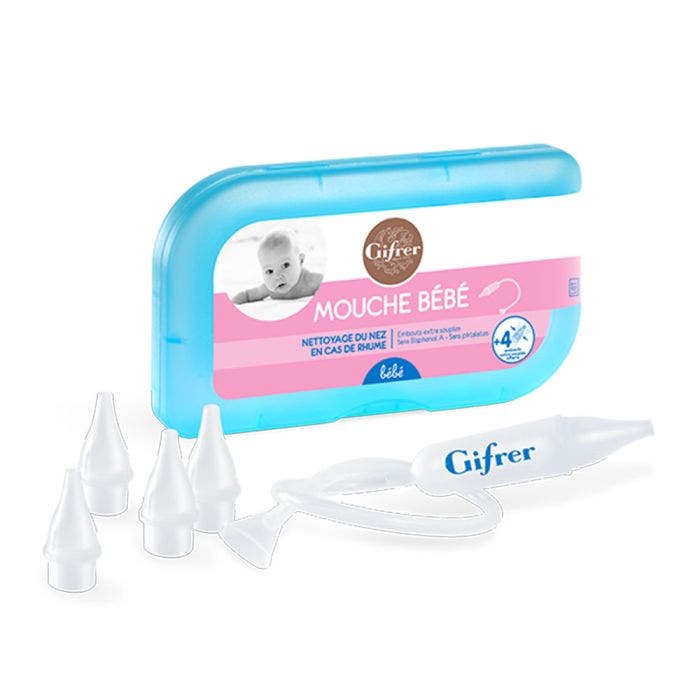 Mouche bebe par aspiration + 4 embouts offerts Gifrer