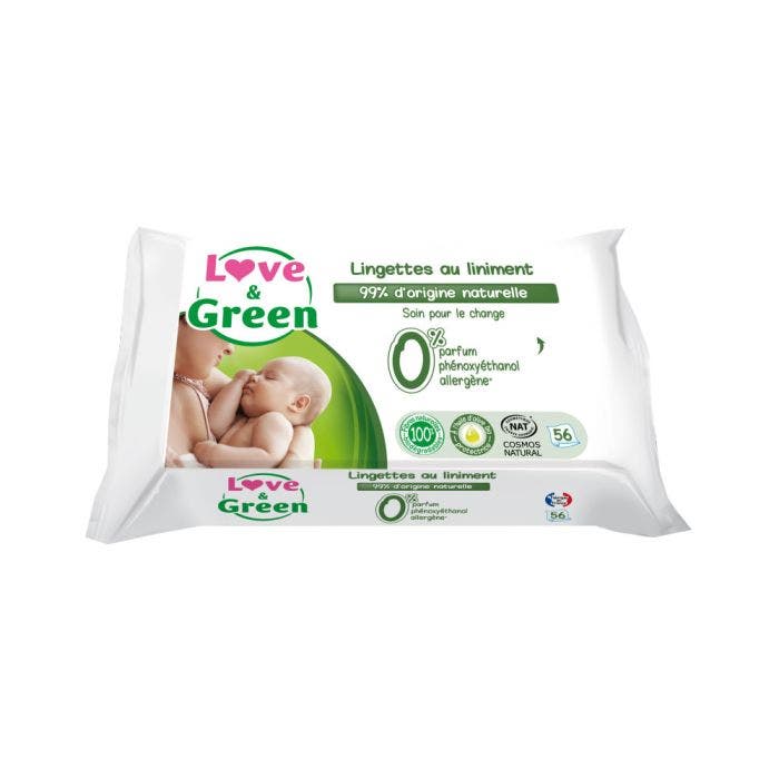 Toilette Bebe Au Liniment 56 Lingettes Special Change Spécial change Love&Green