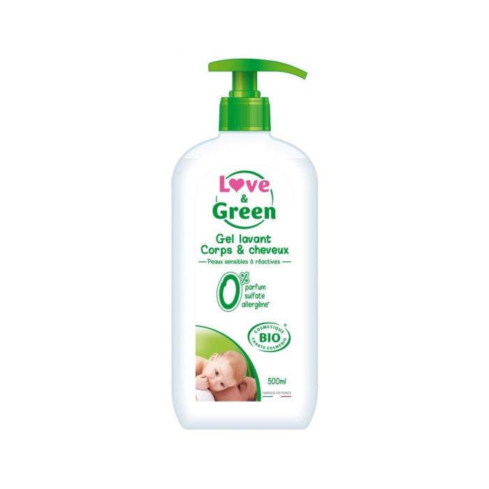 Gel Lavant 500ml Corps et cheveux Love&Green