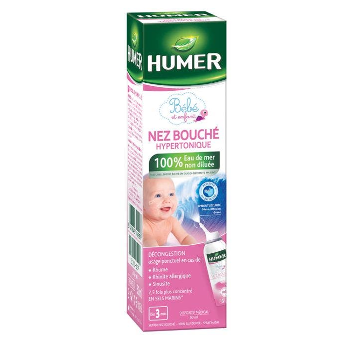 Solution Nasale Speciale Nez Bouche Hypertonique Pour Nourrisson Et Enfant 50ml Humer