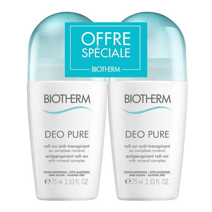 Roll-on Anti-transpirant 2x75ml Deo Pure Biotherm