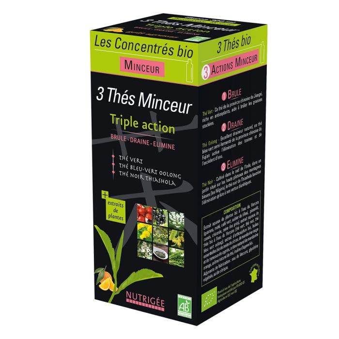 Boisson 3 Thes Minceur Bio 300ml Nutrigée