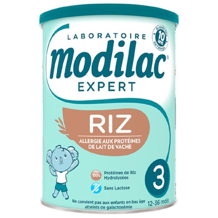 Lait Croissance 3eme age Expert Riz 800g De 12 a 36 mois Modilac