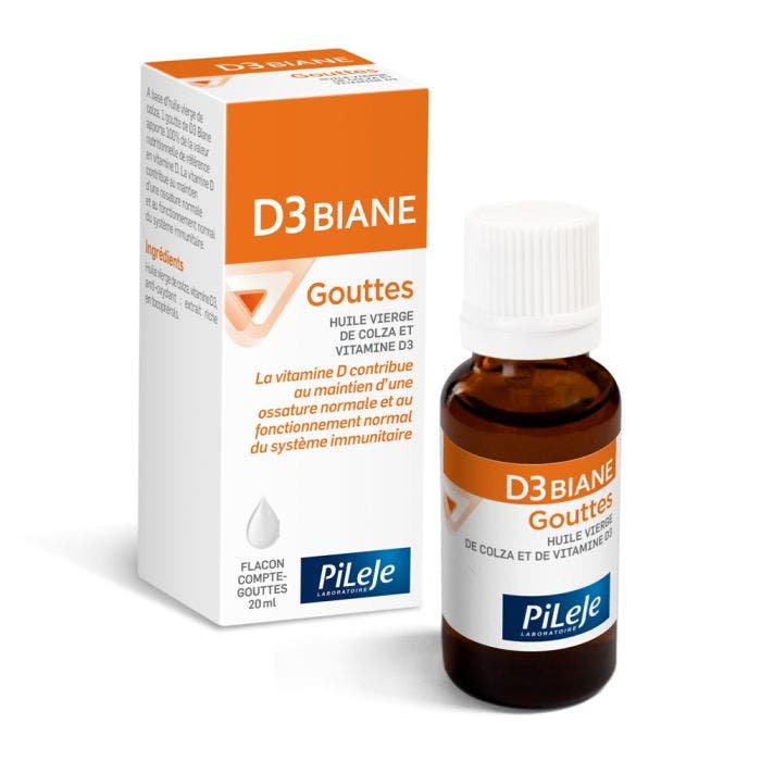 Vitamine D3 Biane Gouttes 20ml Pileje1