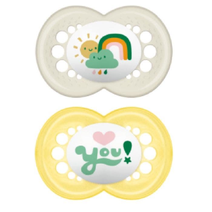 Sucettes Symetriques Silicone X2 6 Mois Et Plus Mam