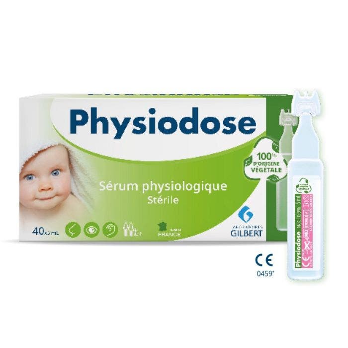 Physiodose Serum Physiologique Sterile 40 Unidoses De 5ml Plastique Vegetal