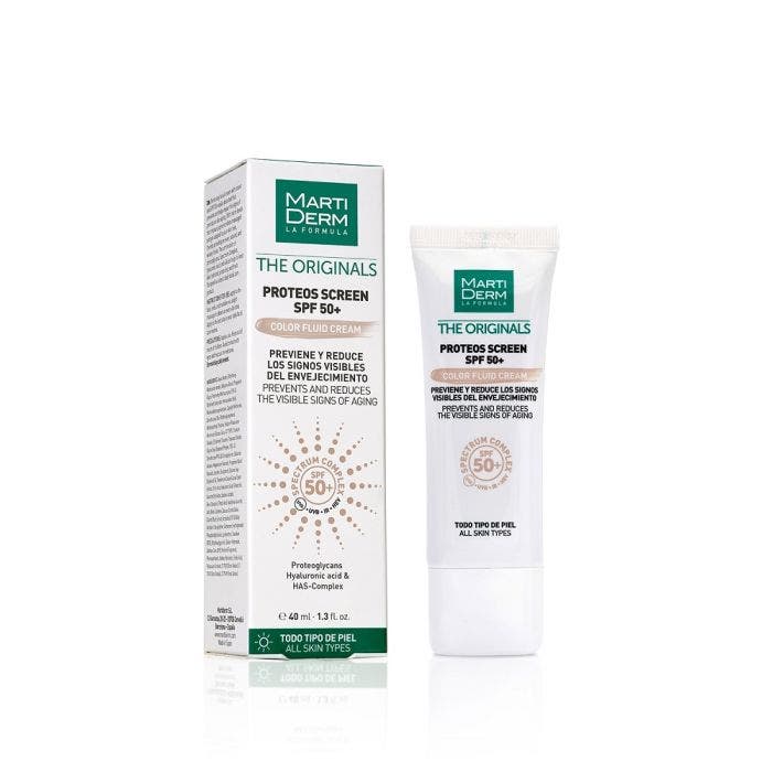 Proteos Screen Color Fluid Cream Spf50+ 40ml The Originals Tous Types de Peaux Martiderm