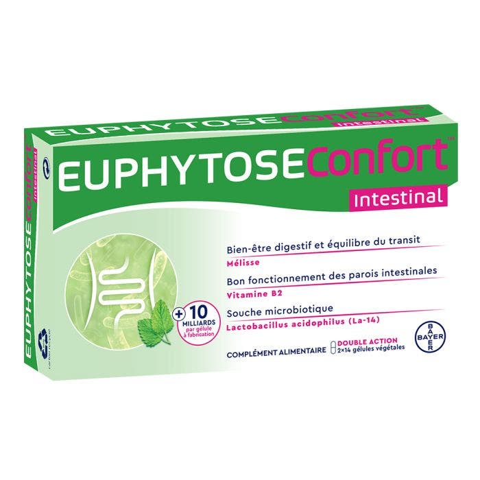 Confort Intestinal 2x14 gélules végétales Euphytose Bayer