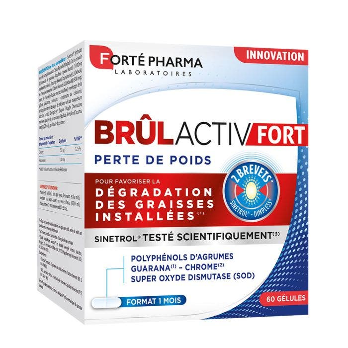 Brûle Graisses Triples Action 60 gélules BrulActiv Fort Perte de poids Forté Pharma