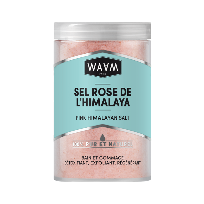 Sel rose de l'himalaya 400g Bain et gommage Waam