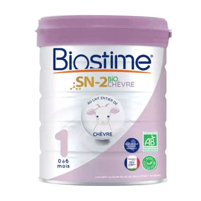 Lait Infantile SN-2 Chèvre 1er âge Bio 800g 0 à 6 mois Biostime