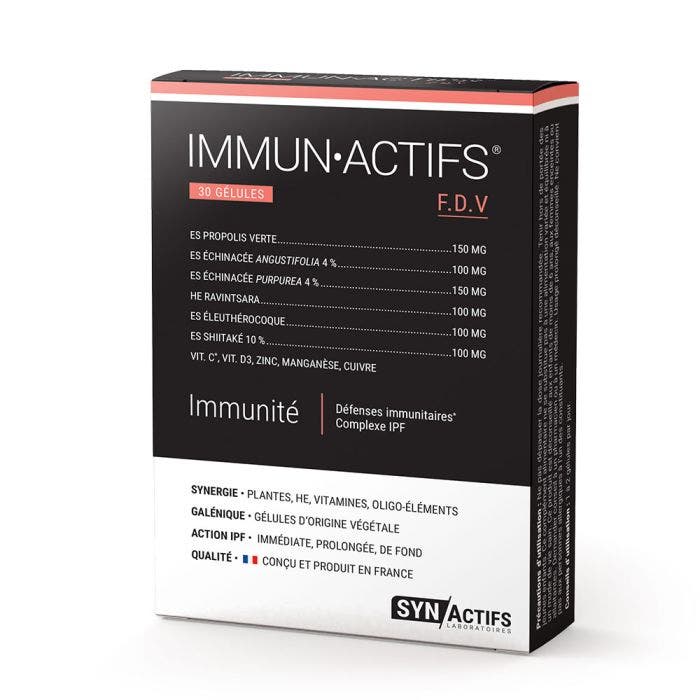 Immunactifs 30 Gelules Immunité Synactifs