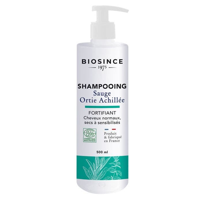 SHAMPOOING SAUGE ORTIE ACHILLÉE Fortifiant BIOSINCE 1975 500ml