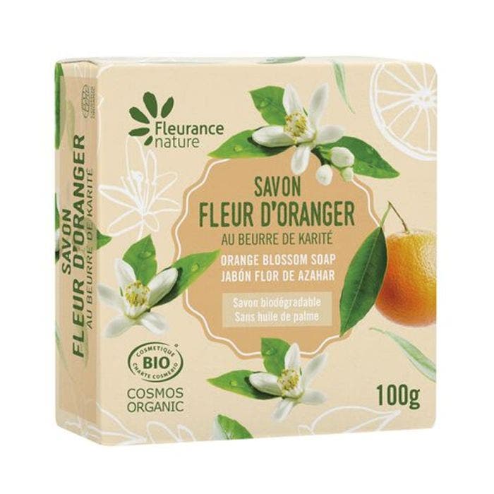 Savon Fleur d'Oranger au Beurre de Karité Bio 100g Fleurance Nature