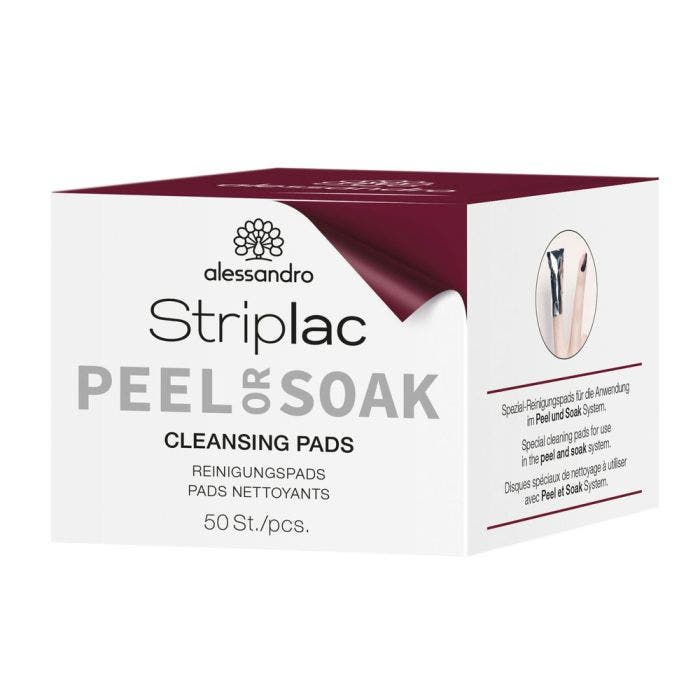 Pads nettoyants pour ongles Peel Or Soak 50 pieces Striplac Alessandro