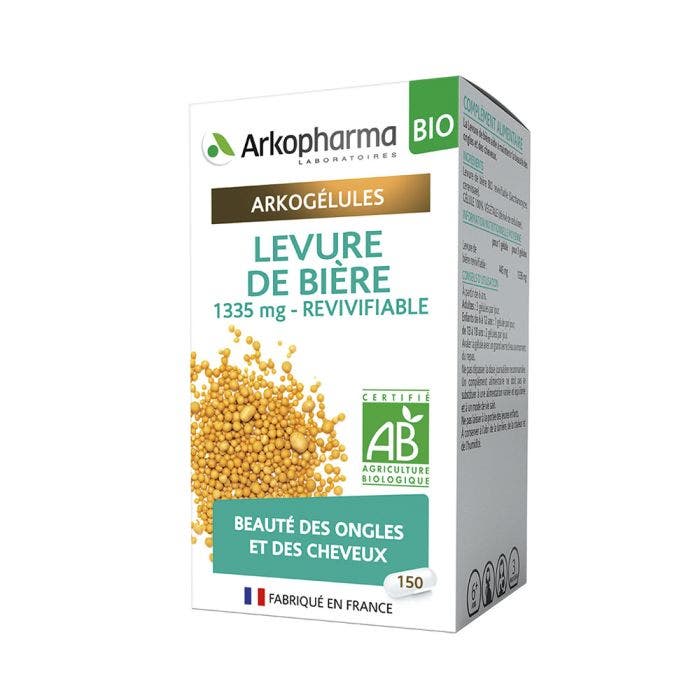 Levure de Bière Bio Beauté Ongles Cheveux 150 gélules Arkogélules Arkopharma