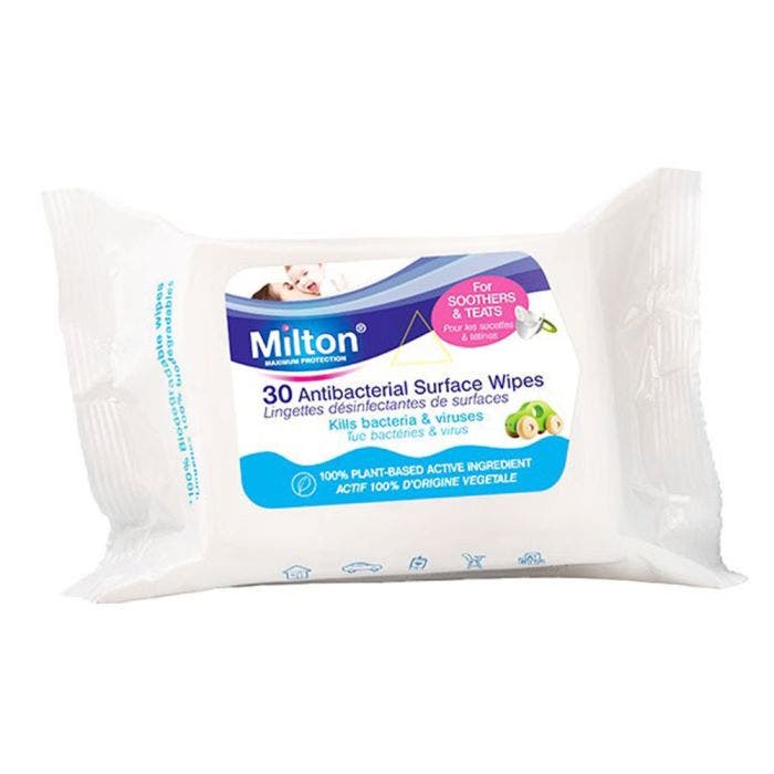 Lingettes Desinfectantes De Surfaces Biodegradables x30 Milton