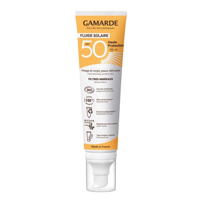 Fluide Solaire Spf 50 Bio 100ml Haute Protection Gamarde