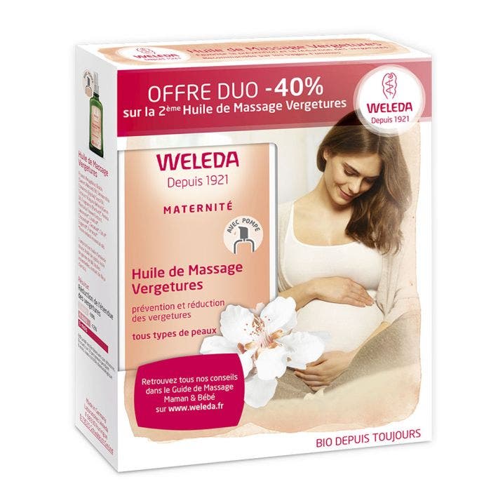 Huile De Massage Vergetures 2x100ml Weleda