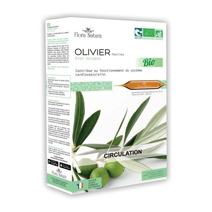 Olivier Bio 20 ampoules Circulation Flora Natura