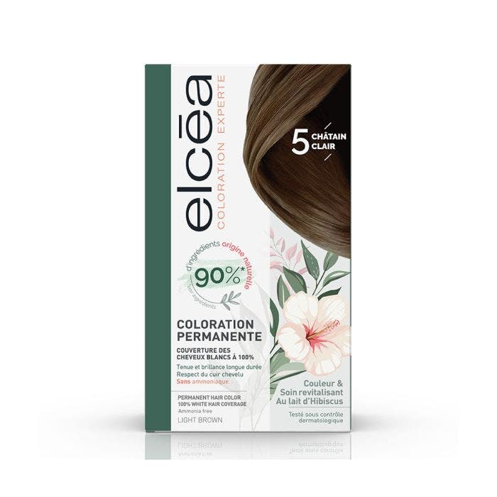 Coloration permanente Couleur et soin revitalisant au lait d'hibiscus 140ml Elcea