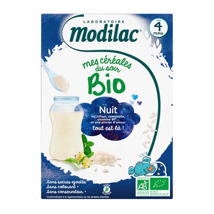 Mes Cereales Du Soir Nuit Bio Des 4 Mois 250g Des 4 Mois Modilac Easypara