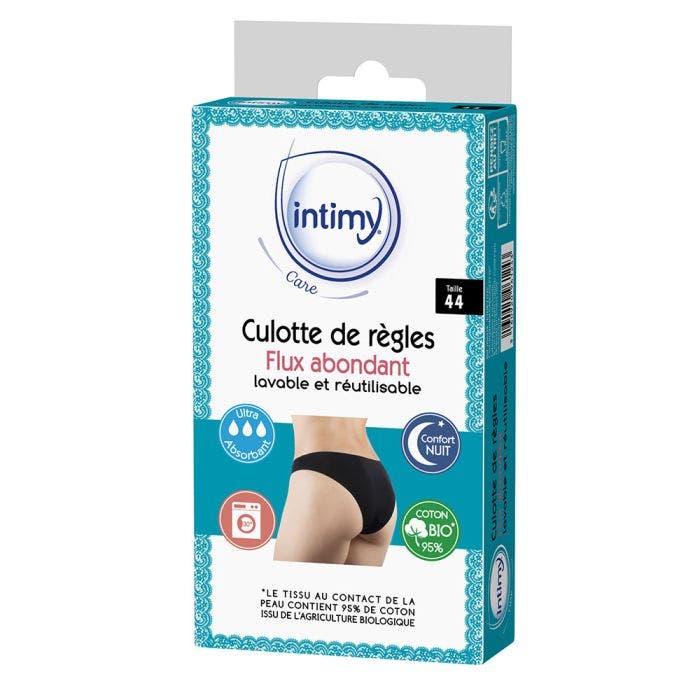 Culotte de regles lavable et reutilisable 1 unite Taille 44 - Flux abondant Intimy