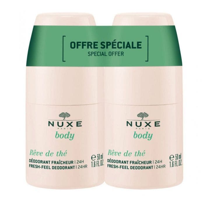 Duo Deodorant Hydratant Fraicheur 2x50ml Rêve de thé Body Nuxe