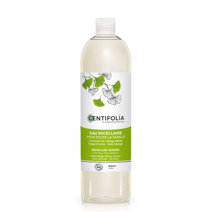 Eau micellaire 500ml Hydratation pour toute la famille Visage & yeux sans rinçage Centifolia