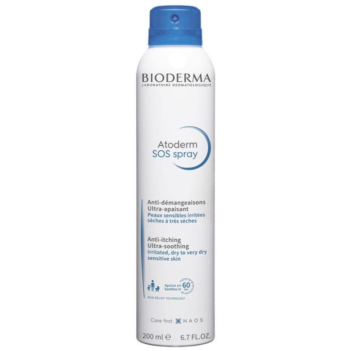 Spray anti-démangeaison 200ml Atoderm Peaux très sèches à tendance à l’eczéma atopique Bioderma