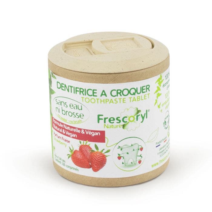 Dentifrice à croquer 100 comprimés Parfum fraise Frescoryl