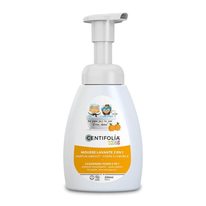 Mousse lavante 2en1 parfum abricot 200ml Kids Centifolia