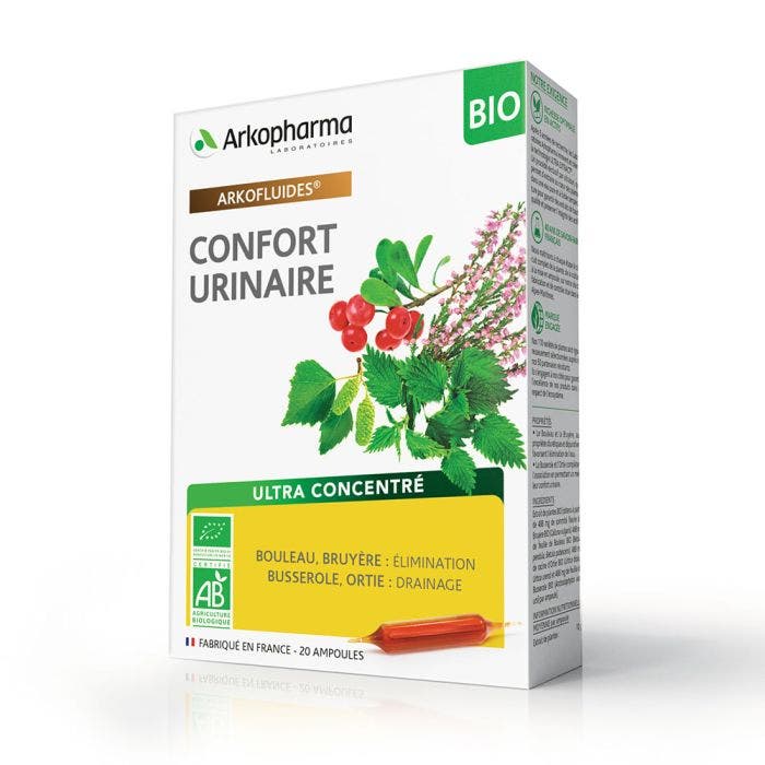 Confort Urinaire Bio 20 Ampoules Arkofluides Arkopharma