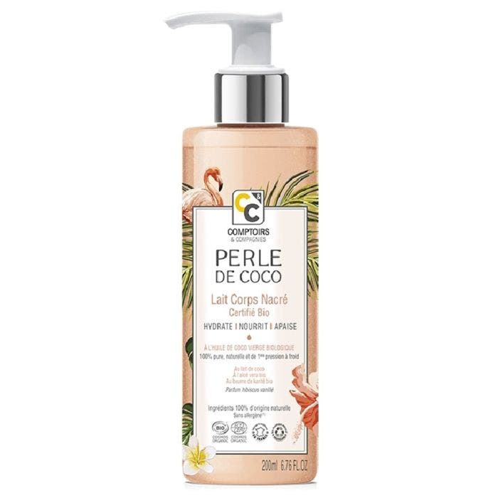 Lait corps nacré Bio Perle de Coco 200ml Comptoirs Et Compagnies