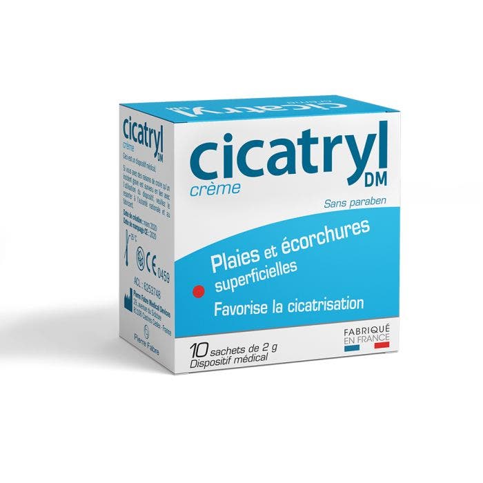 Cicatryl Crème Plaies et Ecorchures Superficielles 10 sachets Pierre Fabre