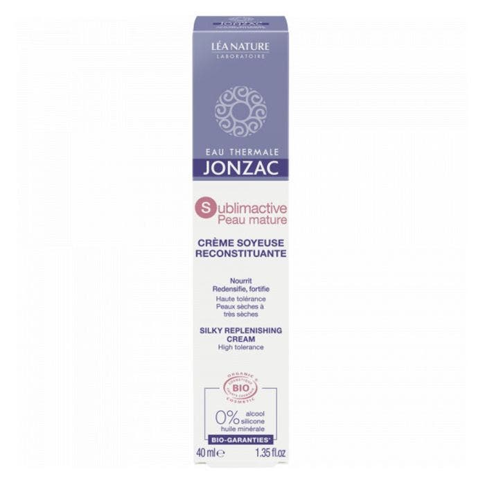 Crème Soyeuse Reconstituante 40ml Sublimactive Peau Mature Eau thermale Jonzac