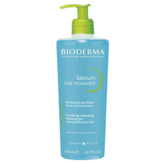 Gel nettoyant purifiant visage 500ml Sebium Peau mixte, grasse Bioderma