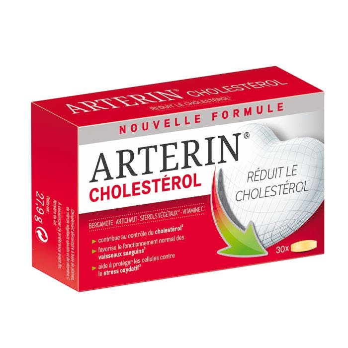 Arterin Cholestérol 30 Comprimés Actifs d'Origine Naturelle Omega Pharma